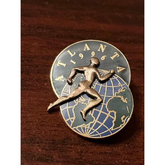 1996 Atlanta Olympics Running Man Lapel Hat‎ Pin