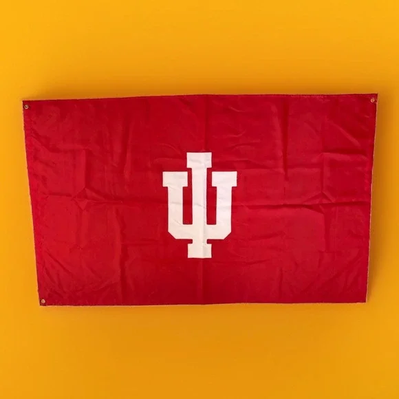 Indiana Hoosiers Football Flag Red White 42
