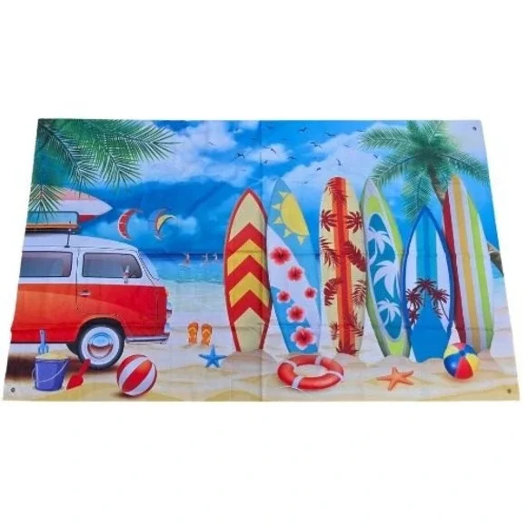 Summer Beach Surf‎ Van Tapestry Tropical Ocean Backdrop Party Wall Decor 72x44