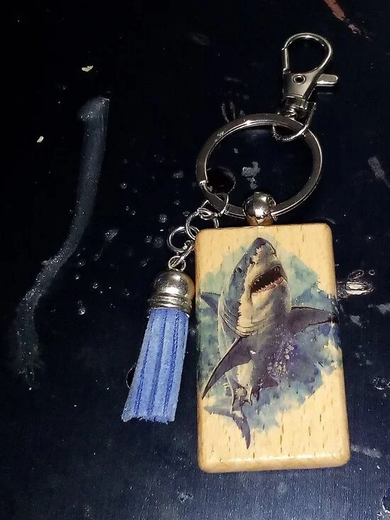 Handmade Great White Shark Bag Charm
