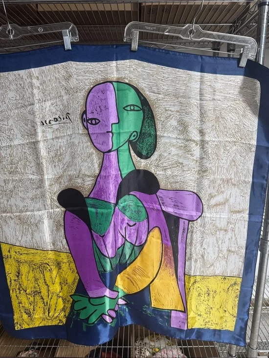 Vintage Picasso Cubist Art Scarf