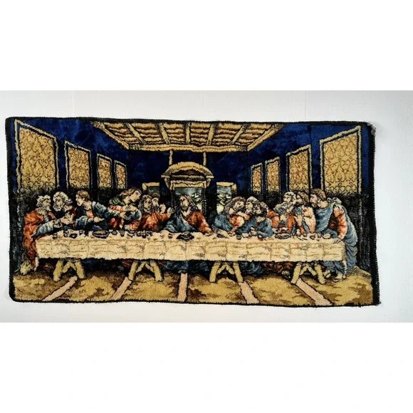 The Last Supper by Leonardo Da Vinci Plush Tapestry Textile Wall Art‎ Rug