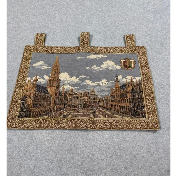 Armin & Marion Brussels Grand Place Woven Tapestry Wall Hanging Made in Germany