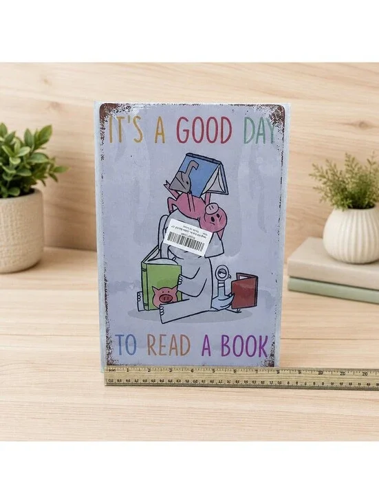 Good Day to Read a Book Metal Tin Sign 8x12 Reading Library Wall Decor New