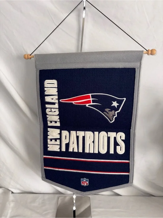 New England Patriots Navy & Gray Wall Banner - Official NFL Team Decor