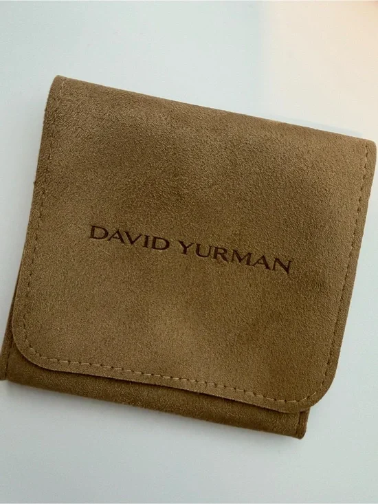 David Yurman Tan Suede Key & Card Holder Pouch