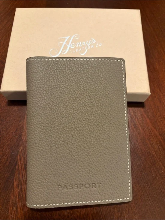 Taupe Passport Holder