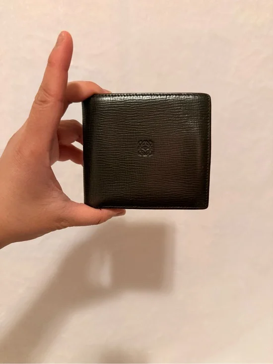 Vintage Loewe Brown Leather Anagram Bifold Wallet