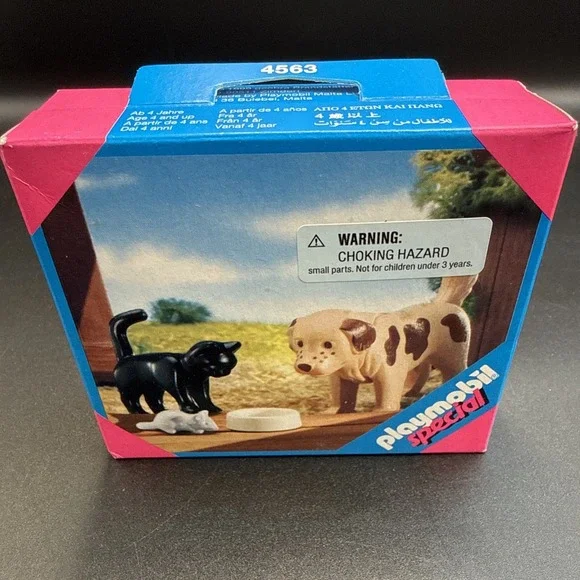 New Vintage Sealed 1999 Playmobil Special Dog, Cat & Mouse‎ 4563