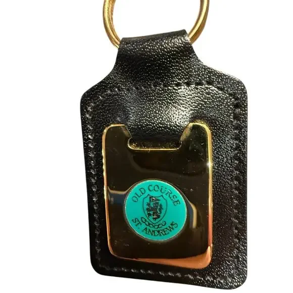 St. Andrews Old Course Black and Gold Key Holder