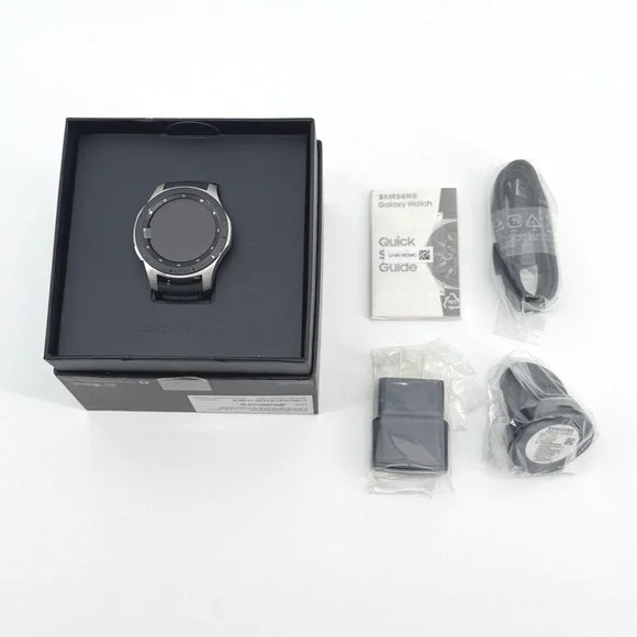 Samsung Galaxy Watch Smartwatch Mens 46mm Silver Bluetooth SM-R800 Fitness NEW