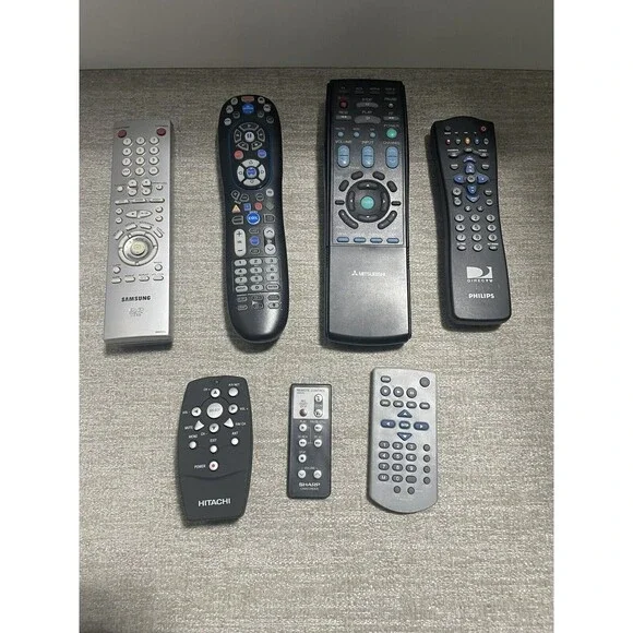 Lot of 7 Remote Control UNTESTED Samsung Sharp Mitsubishi DVD
