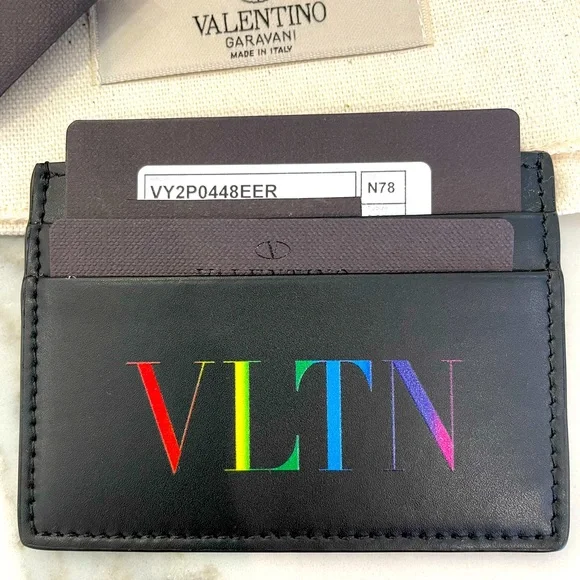 Valentino Logo card case