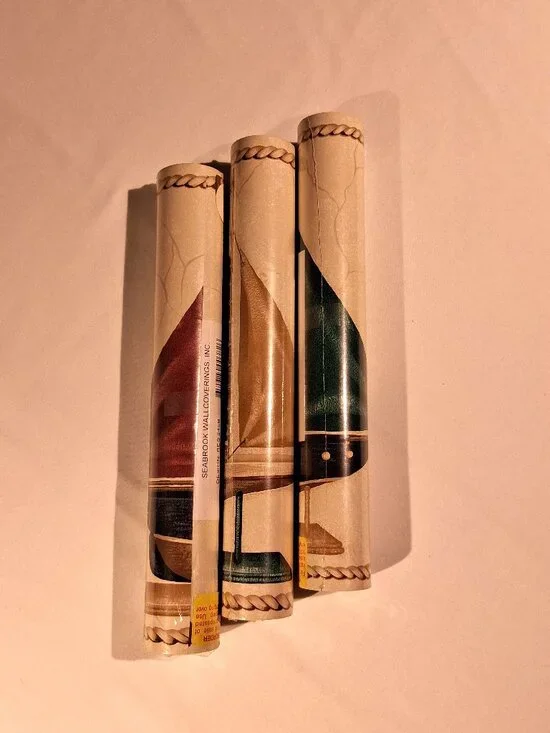 SEABROOK WALLCOVERINGS Border SAILBOATS RES 245B LOT 0300 3 Rolls 5 yds each NEW