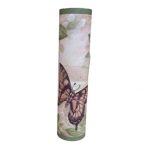 Brewster Wallcovering Co. Vintage Butterfly And Floral Wallpaper Vinyl Border