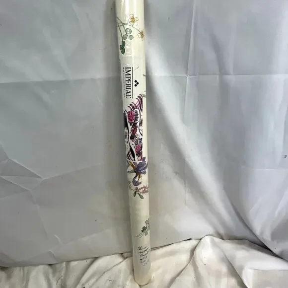 SKU2498 Vintage Imperial Wallcoverings Springs Iris Floral Wallpaper 72 Sq Ft