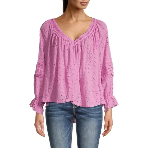 Free People Darcy Eyelet Blouse