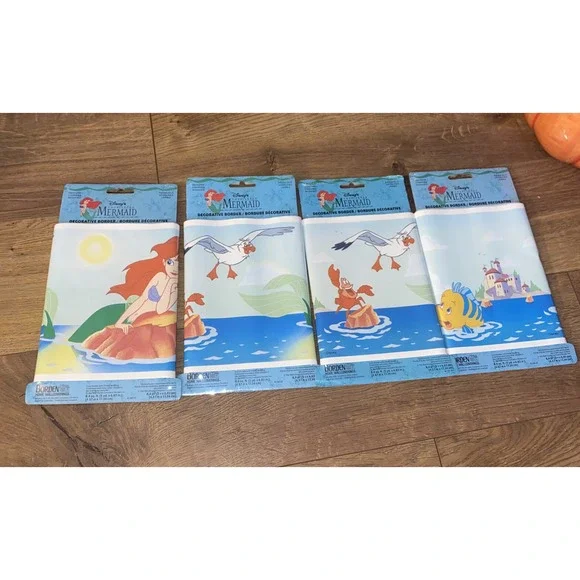 4x Disney's The‎ Little Mermaid Borden Home Decorative Wall Border Wall-covering