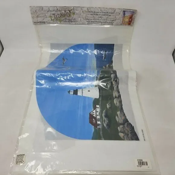 TATOUAGE DECORATIVE TRANSFER DESIGNS CAROLYN YOVAN LIGHTHOUSE SEA KIT 14