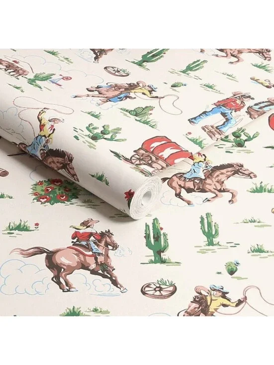 Cath Kidston Cowgirls Multi Wallpaper  Western