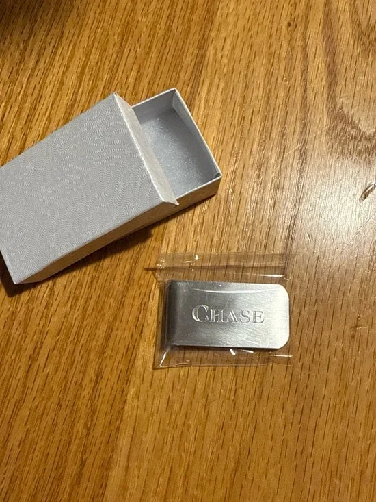 New in box engraved silver money clip