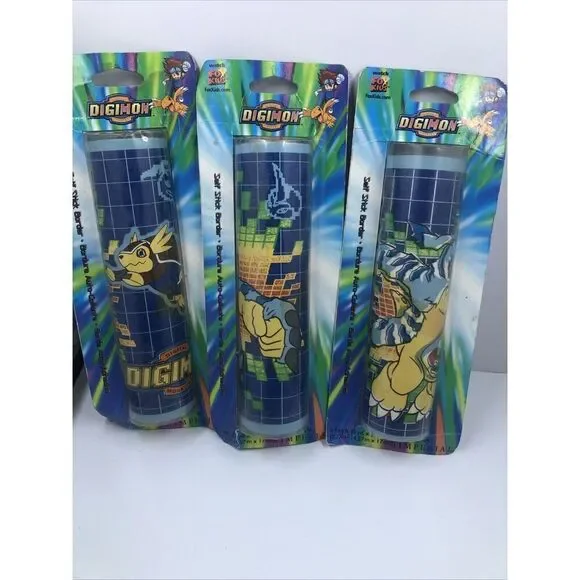 3 Digimon Digital Monsters Self Stick Wall Paper Border 8.4sq.ft 5ydx6.75in VTG.