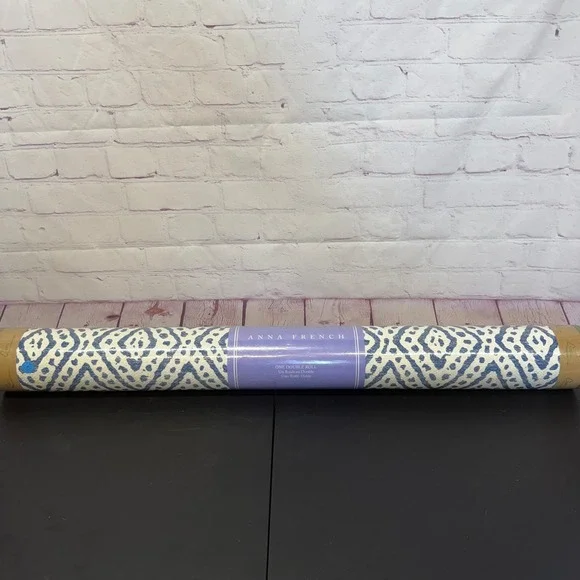Anna French AT78766 Vero Navy Geometric Wallpaper Double Roll 72 SQ FT