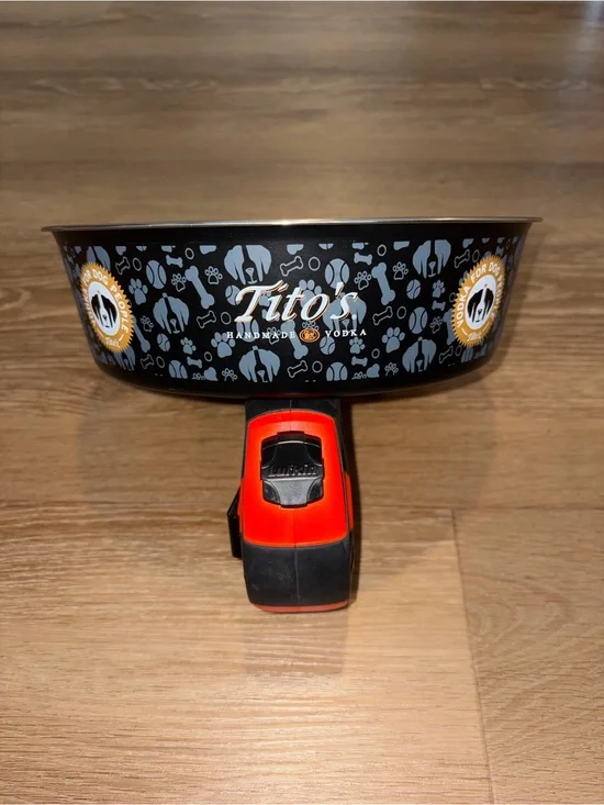 Tito’s Handmade Vodka For Dog People Stainless Steel Dog Bowl Large Black