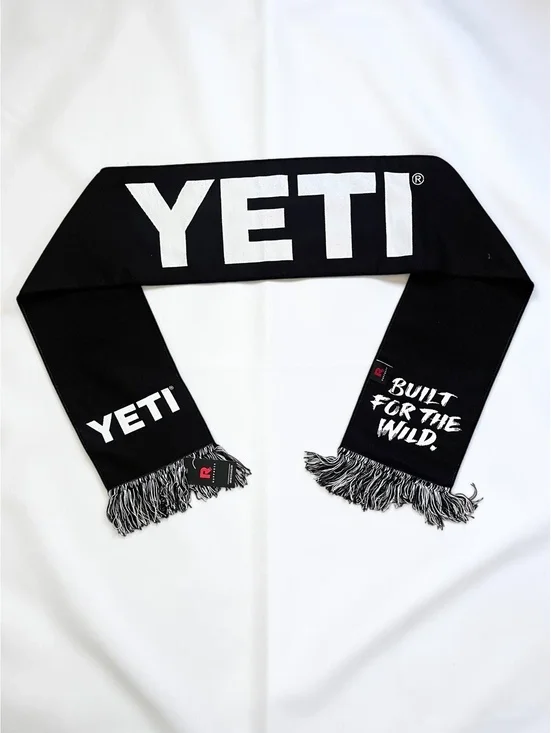 YETI Ruffneck Scarf Built for the Wild NWT Employee Exclusive Black Fringe