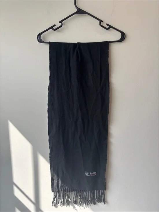 Black scarf cashmere blend