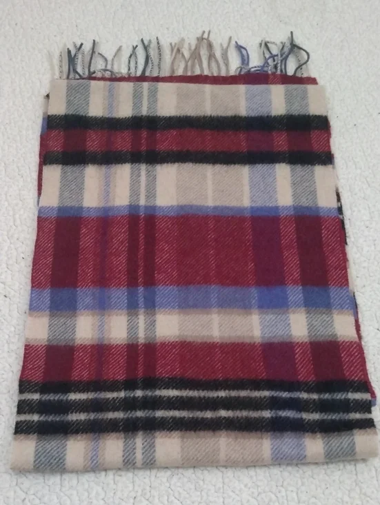 NWOT Nordstrom Classic Plaid Cashmere/Wool Men's Scarf