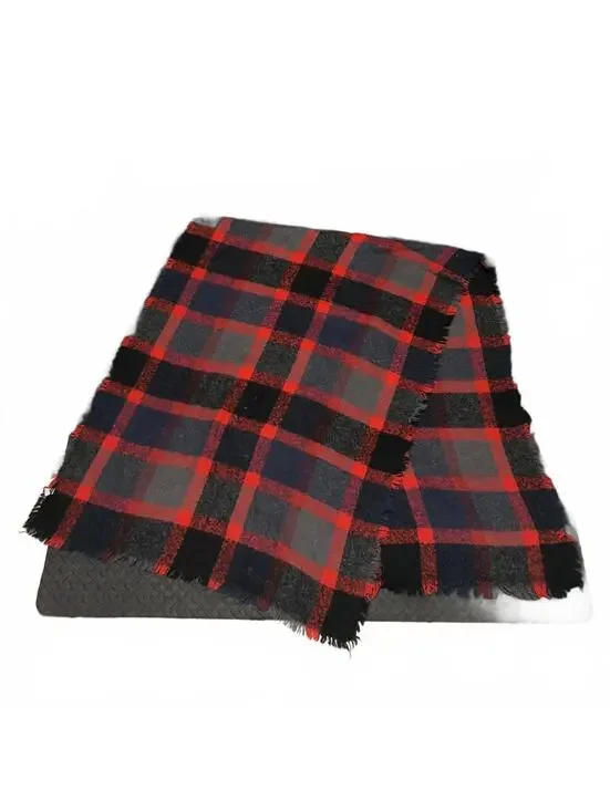 Mossimo Red and Black Plaid Wool Scarf
