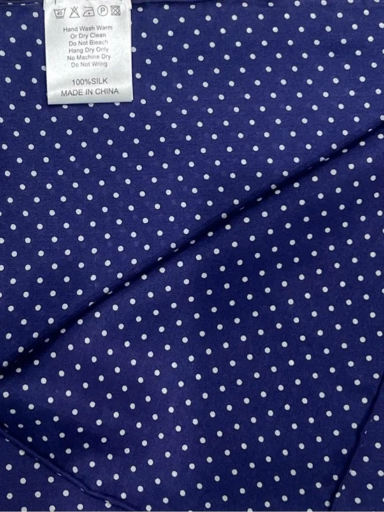 Wyoming Traders silk scarf Wild Rag Navy Blue NWT