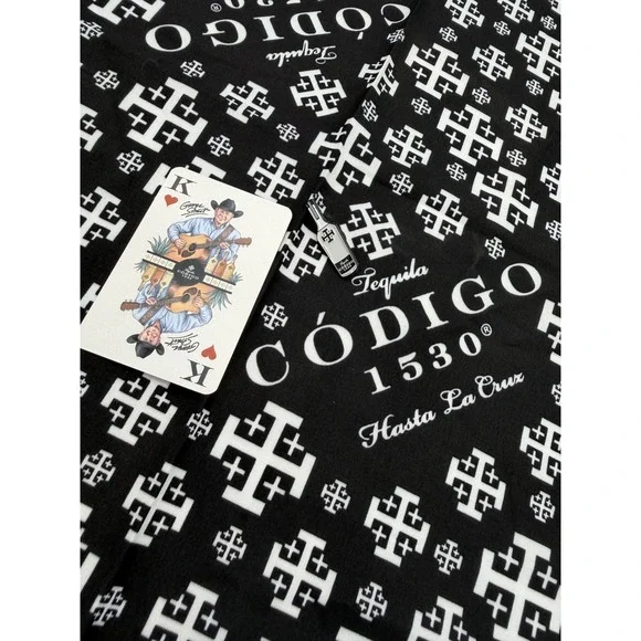 Codigo 1530 Tequila Bandana Black White Cross Logo George Strait Card & Pin Set