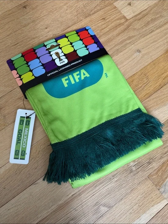 NWT México Fan Scarf with Green Fringe ⚽️🥅🏆 🇲🇽
