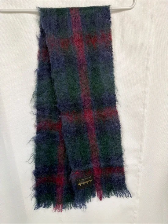 VTG ‎ Creebridge Classic Scotland High Quality Fluffy Mohair Tartan Plaid Scarf