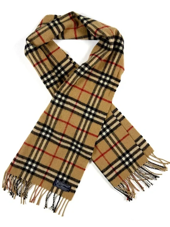Authentic Vintage Burberry Nova Check Lambswool Scarf