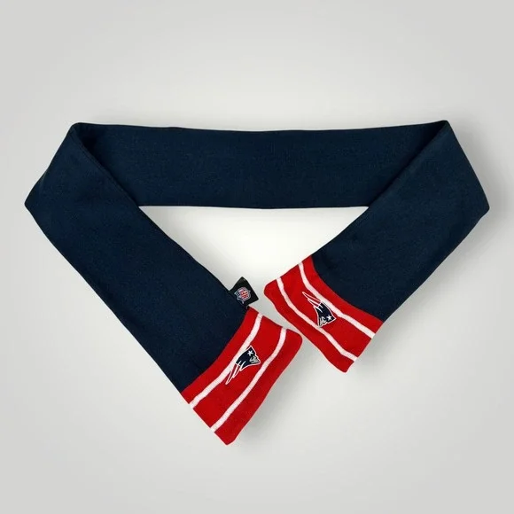 New‎ England Patriots NFL Winter Scarf Blue Red Football Fan One Size