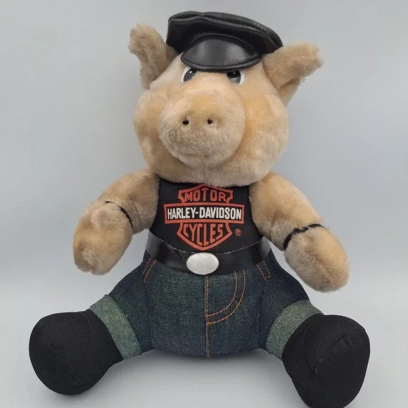 1998 Harley Davidson Motorcycle Biker‎ Pig Hog Plush Stuffed Tough Persona Dusty