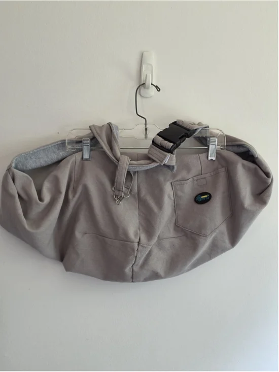Ownpets Pet Sling Carrier Dog Cat Hands Free Travel Bag Adjustable Gray