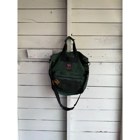 Outward Hound Pet Travel Gear Bag Green Canvas Shoulder Tote Dog Travel Carrier