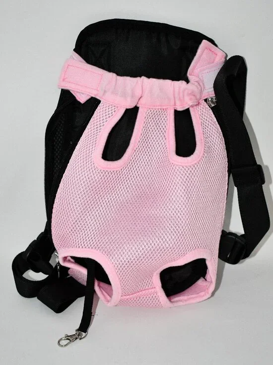 Inspack Pet Front Carrier Backpack Small Dog Cat Pink Size M Hands-Free Travel N