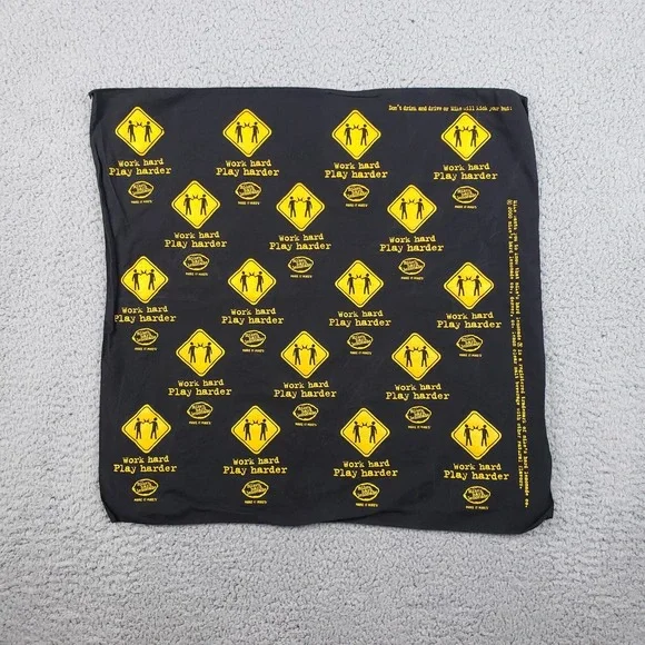 Mike's Hard Lemonade Bandana 2000 Work Hard Play Harder Hanky Scarf Handkerchief