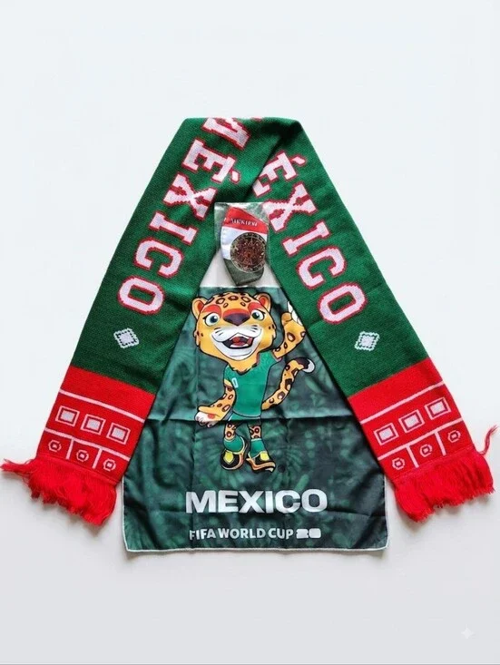 FIFA World Cup 2026 Viva Mexico Scarf, Cape & Facemask Lot