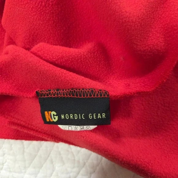 Nordic Gear Red Fleece Scarf Winter Neck Warmer Soft Solid Outdoor Accessory‎