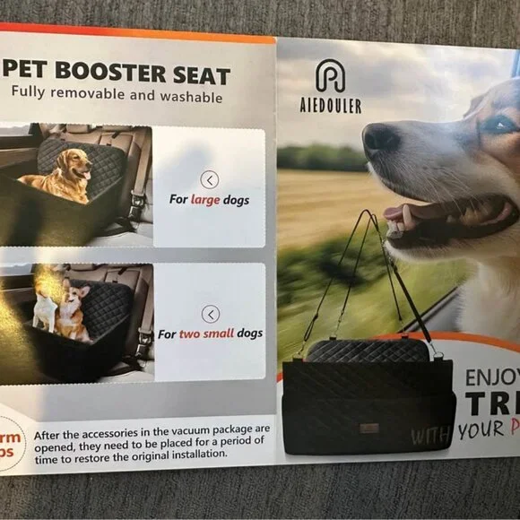 Pet Booster Seat w/ pad & memory foam 