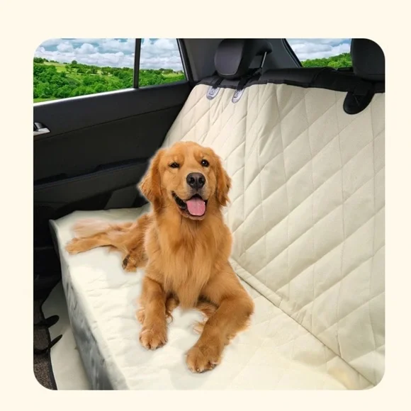 Pet Magasin Durable Quilted Pet Back Seat Cover Waterproof and Scratch Proof