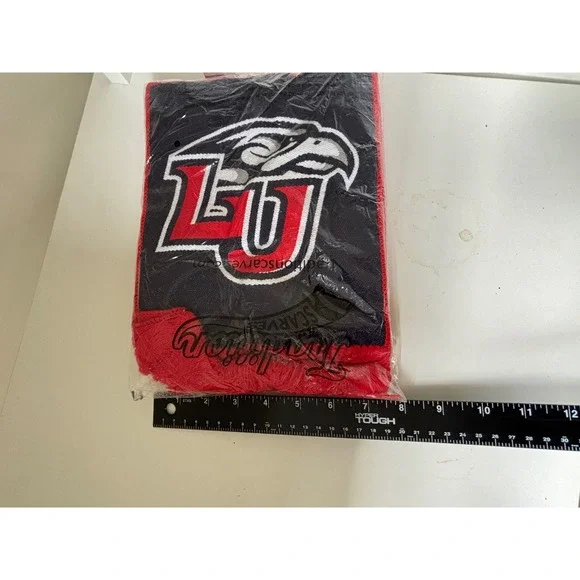 Liberty University Flames Scarf Tradition Scarves Navy Red Knit EST 1971 New
