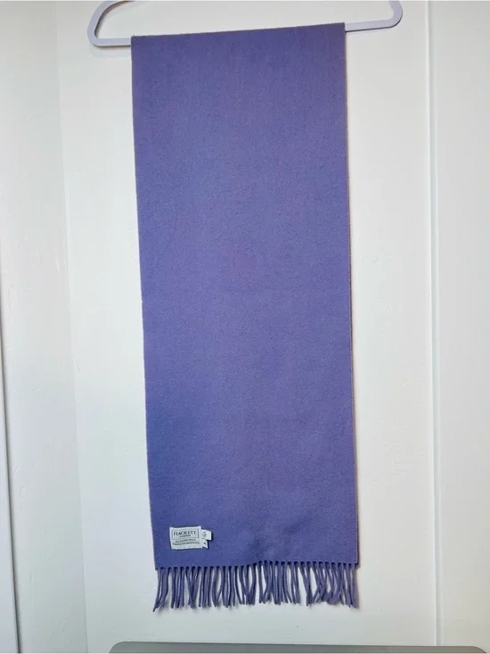 Hackett London 100% lambswool scarf Lilac