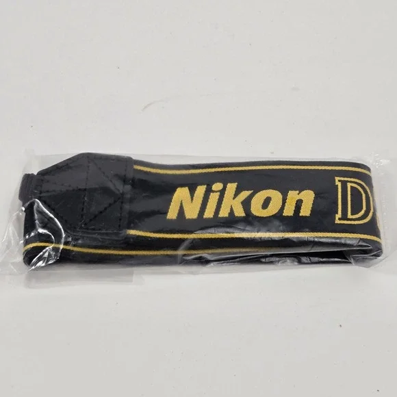 Nikon D3s Digital SLR Camera Neck Strap Black Yellow Woven Shoulder Strap NEW